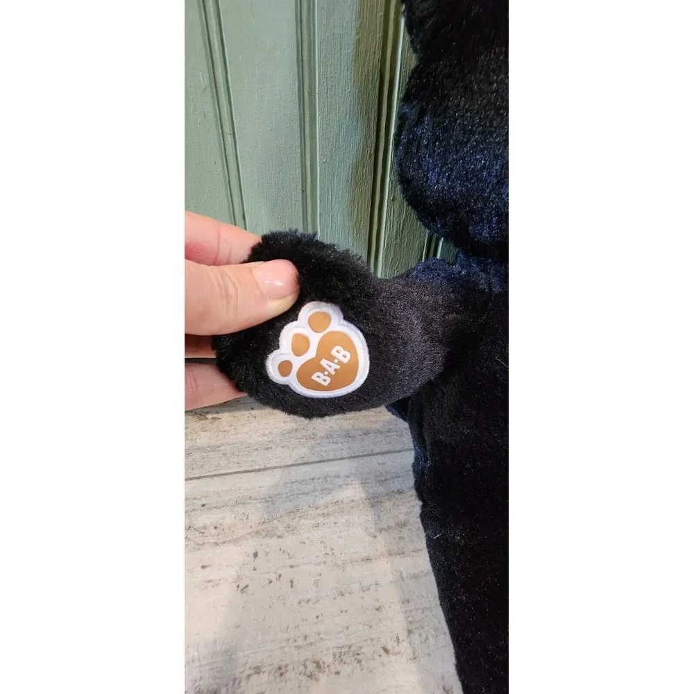 Build A‎ Bear Midnight Sparkle Black Orange Cat Glow In Dark Eyes